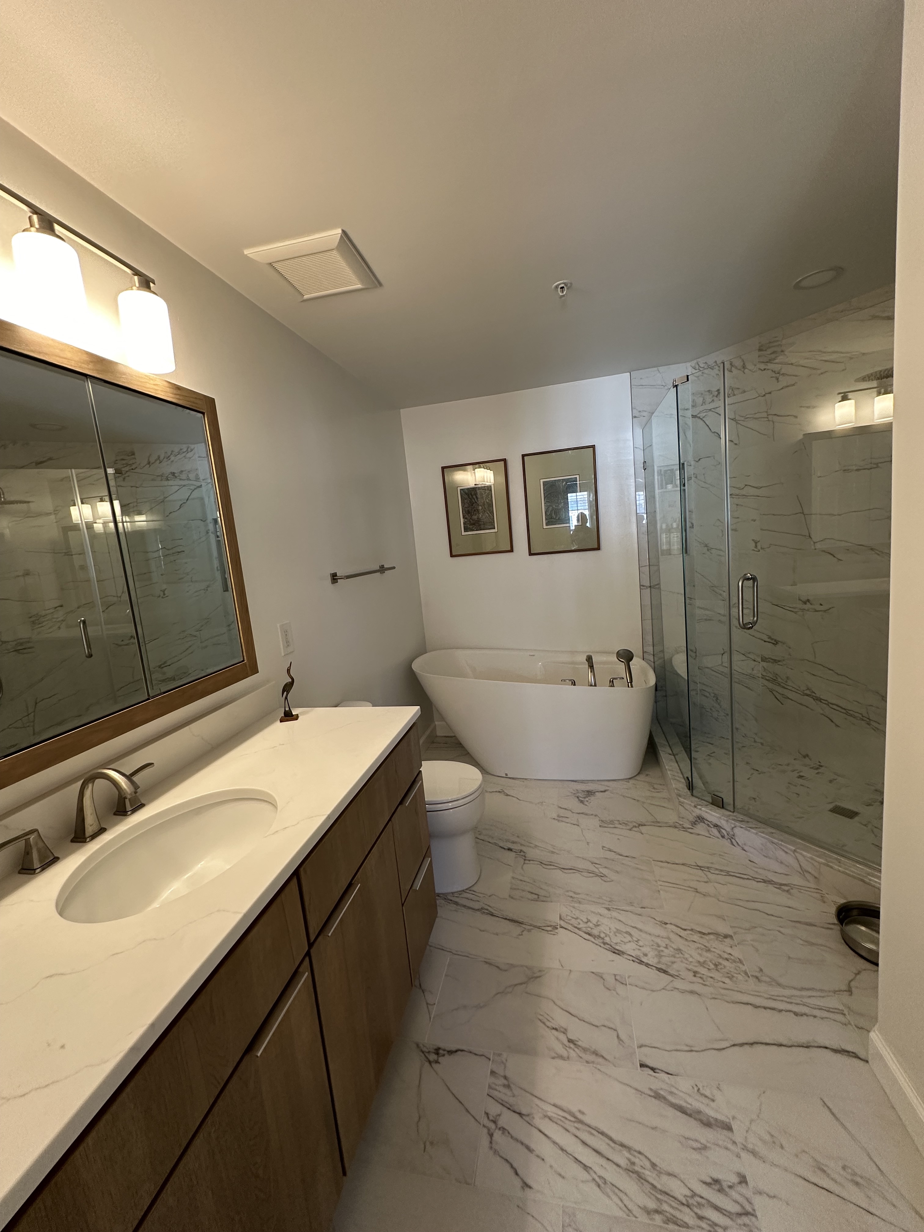 Complete master bathroom remodeling